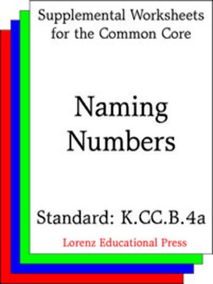 cover image of CCSS K.CC.B.4a Naming Numbers